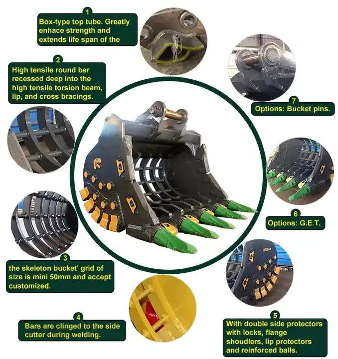 Máy nặng bộ phận di chuyển đất máy đào đá xương xốp xô cho máy đào 1-50T
