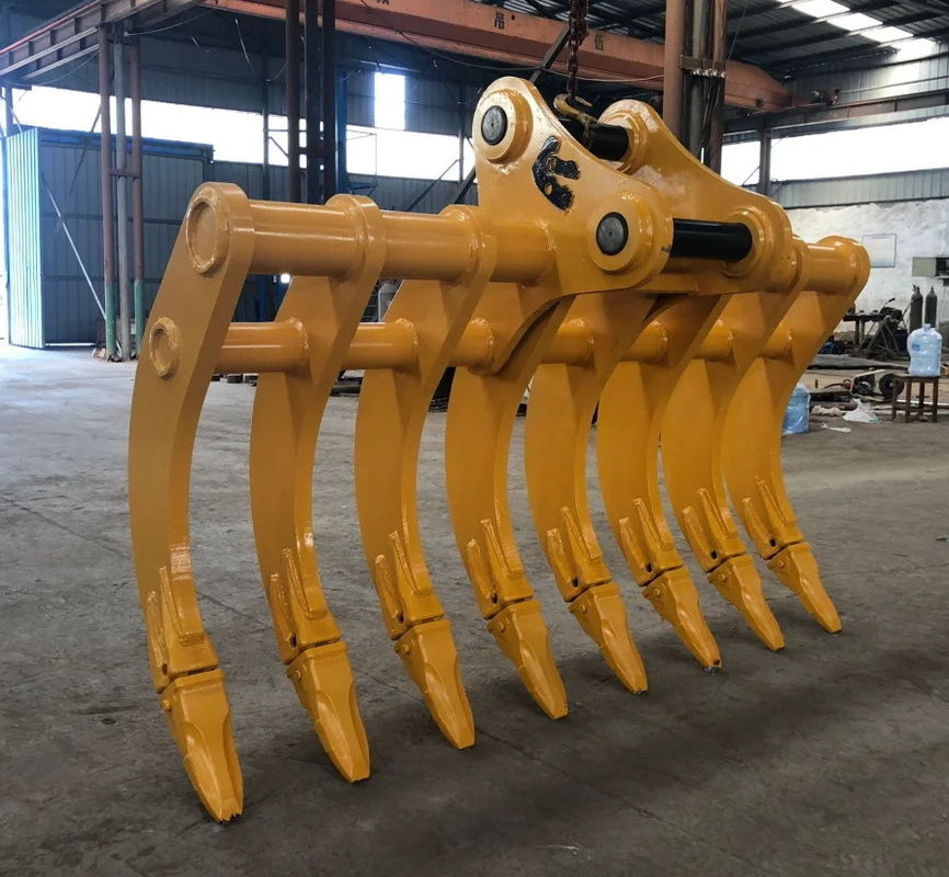 Công dụng nặng thép Excavator rắc rễ Excavator rắc đính kèm để loại bỏ rễ