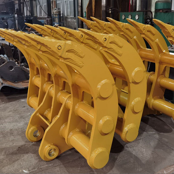 1200mm-2400mm chiều rộng Excavator root Rake 6-12 răng để làm sạch rễ
