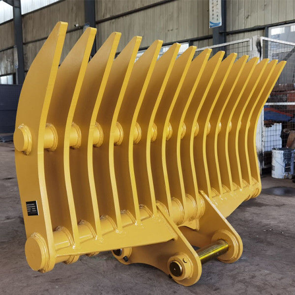 răng cong và cài đặt đơn giản Excavator root rack cho vận chuyển mặt đất